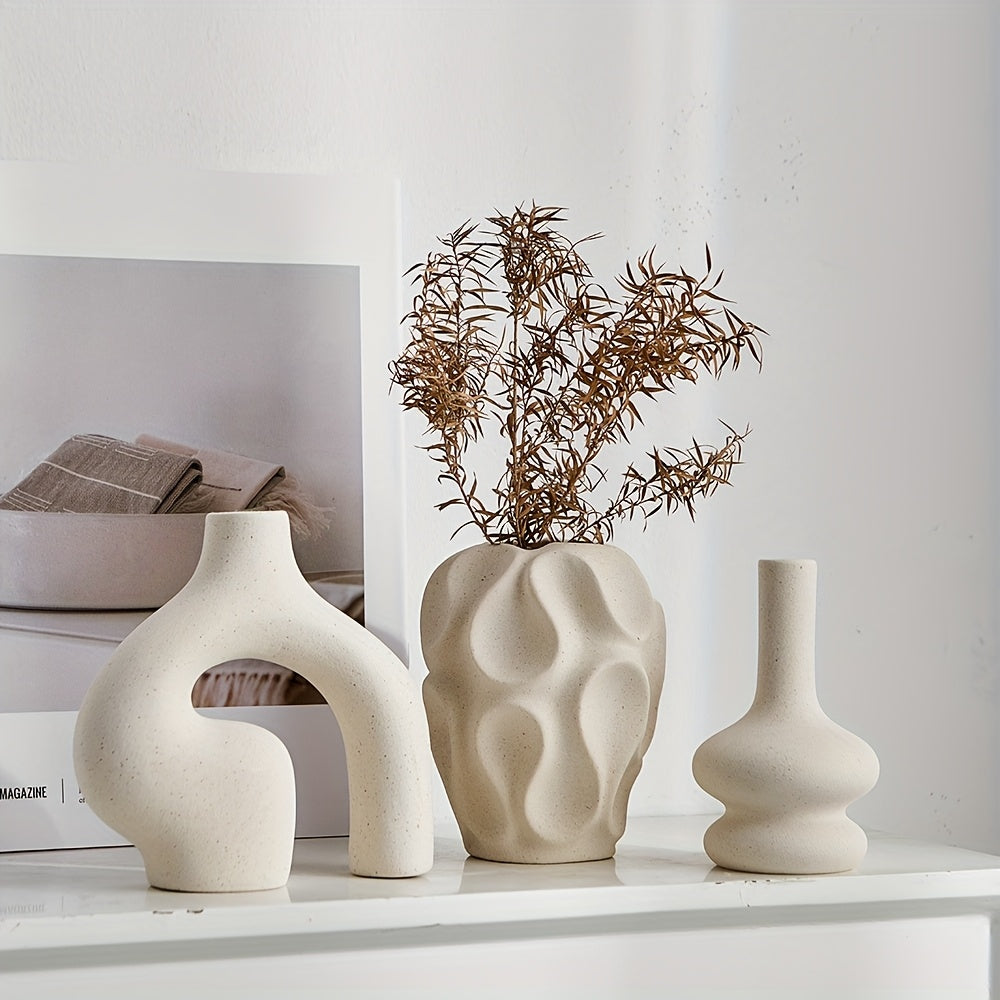 Elegante Zylinder-Vase aus Kunststoff mit Spiral-Design