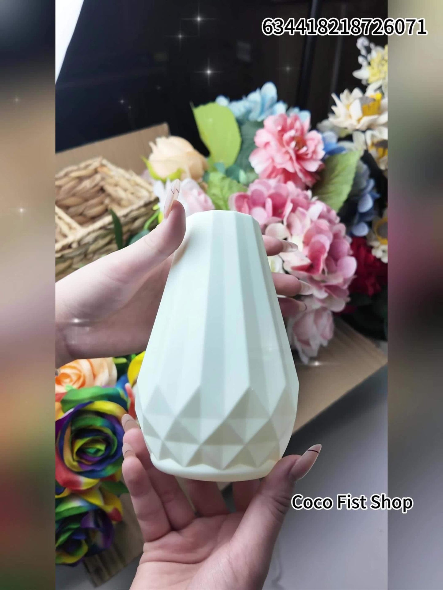 Elegante Zylindervase im Nordischen Stil (Imitation Keramik)