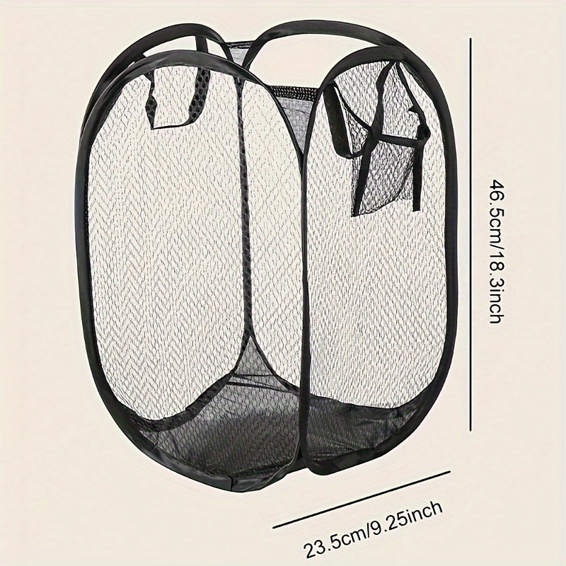 Klassischer Pop-Up Wäschekorb aus Netzstoff