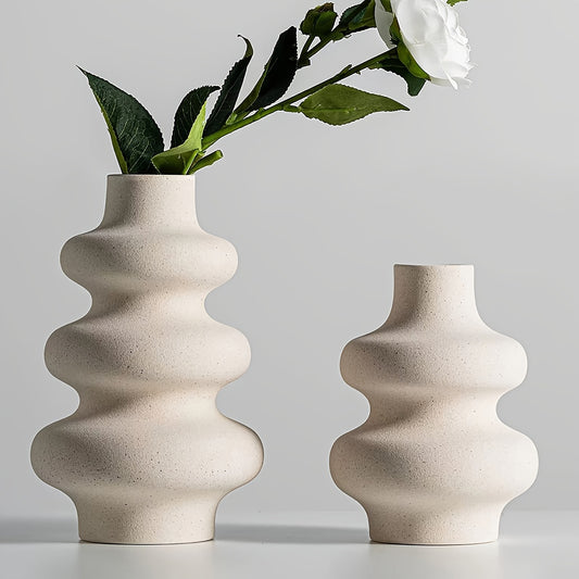 Spiral-Keramikvase im Boho-Stil