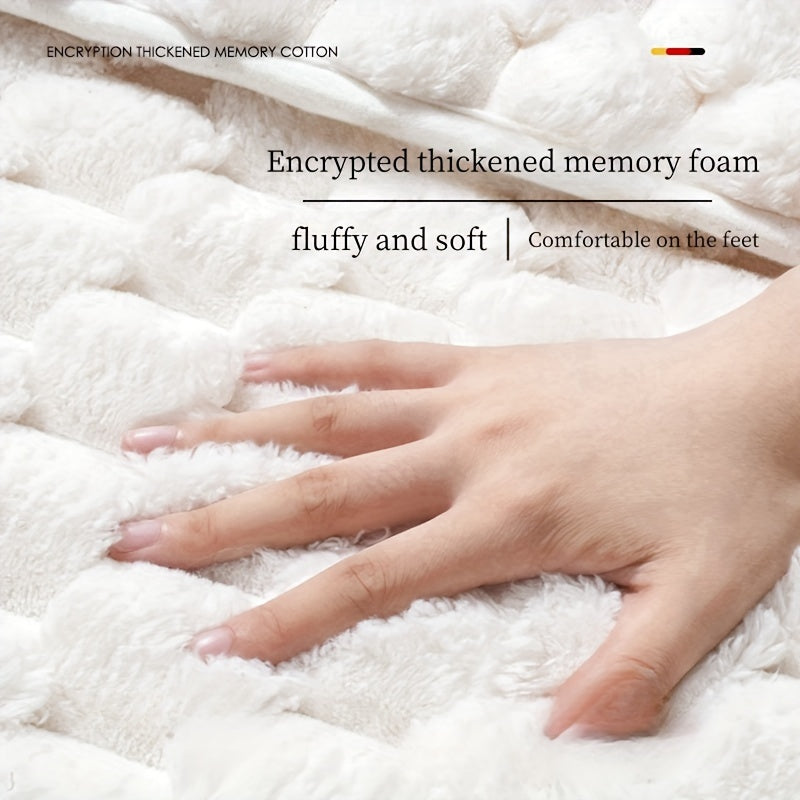 Memory Foam Badematte aus Flanell mit Langflor