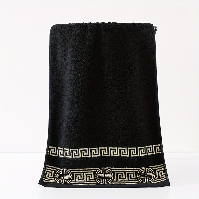 4er Set Baumwoll-Handtücher mit geometrischem Muster