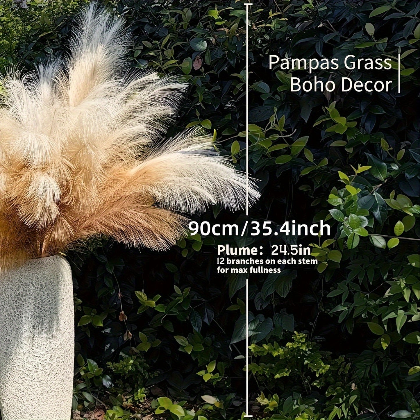 6er Set Künstliches Pampasgras (Boho-Stil)